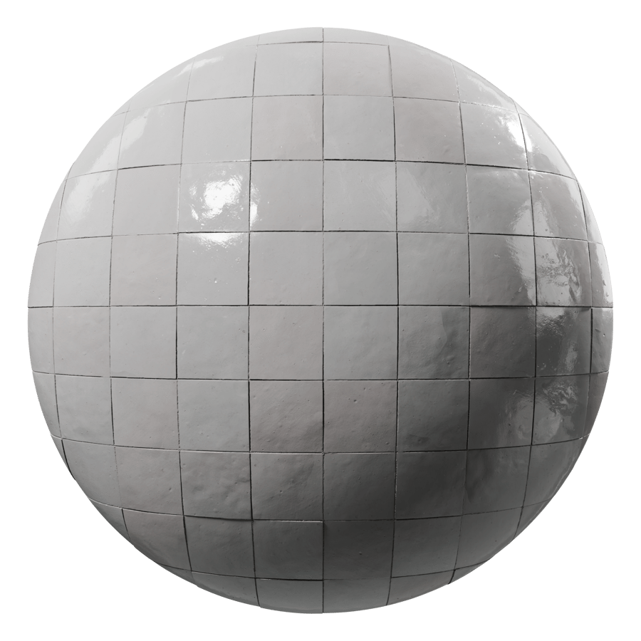 Square Ceramic Glossy Tile Texture, Off White