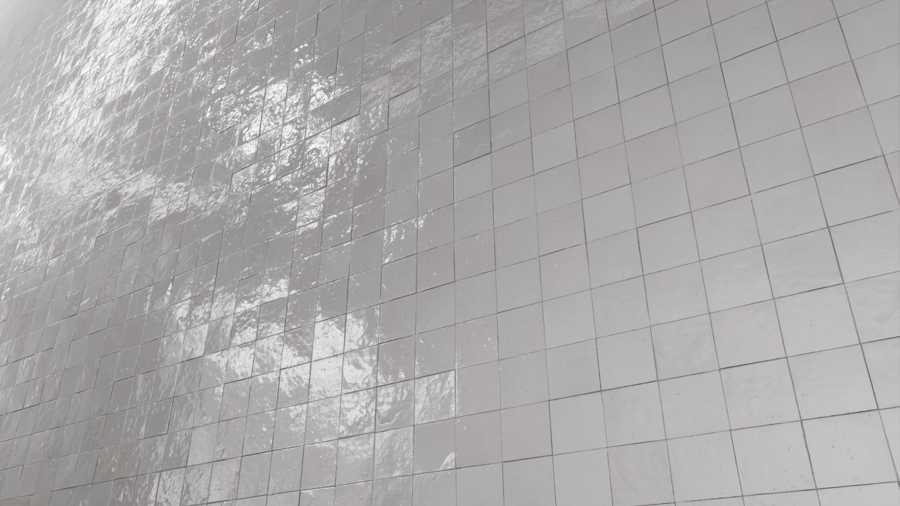 Square Ceramic Glossy Tile Texture, Off White