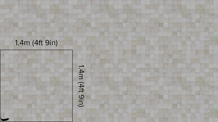Square Ceramic Glossy Tile Texture, Ivory