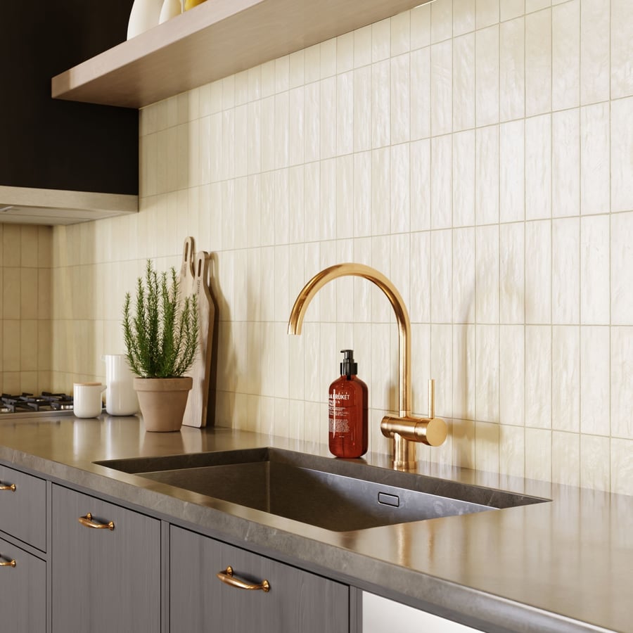 Прямоугольная плитка Zellige Raw Tile Texture, бежевый