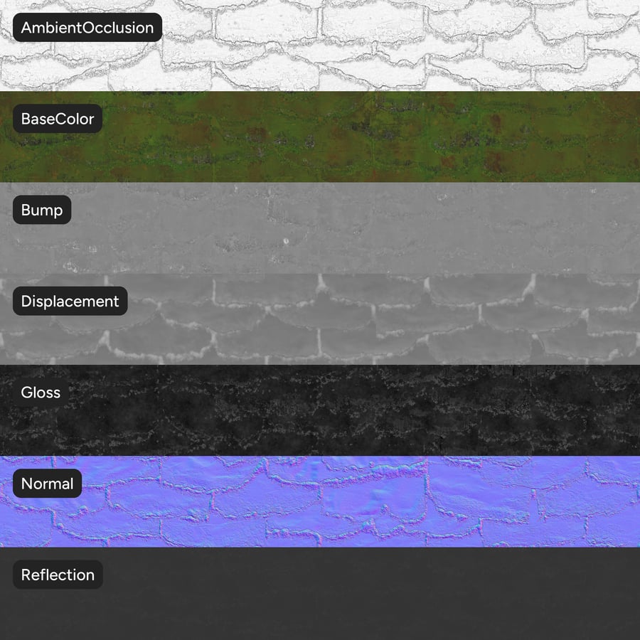 Heavily Damaged Mossy Roof Shingles Texture