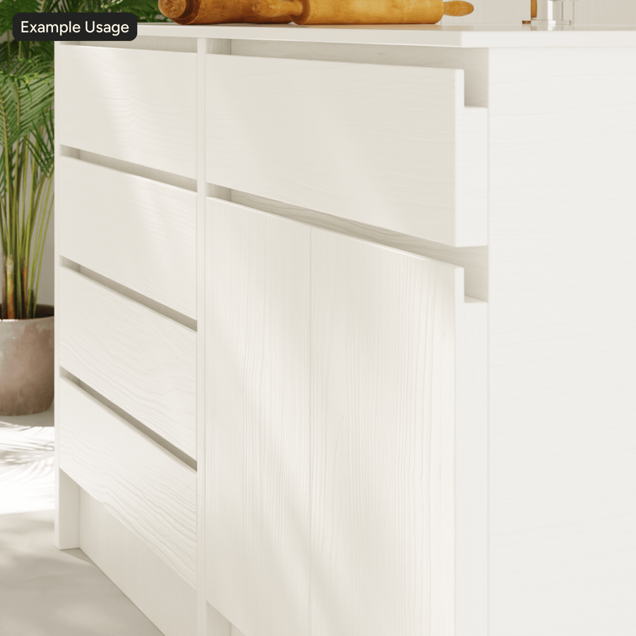 Smooth Grain Painted Wood Texture, White
