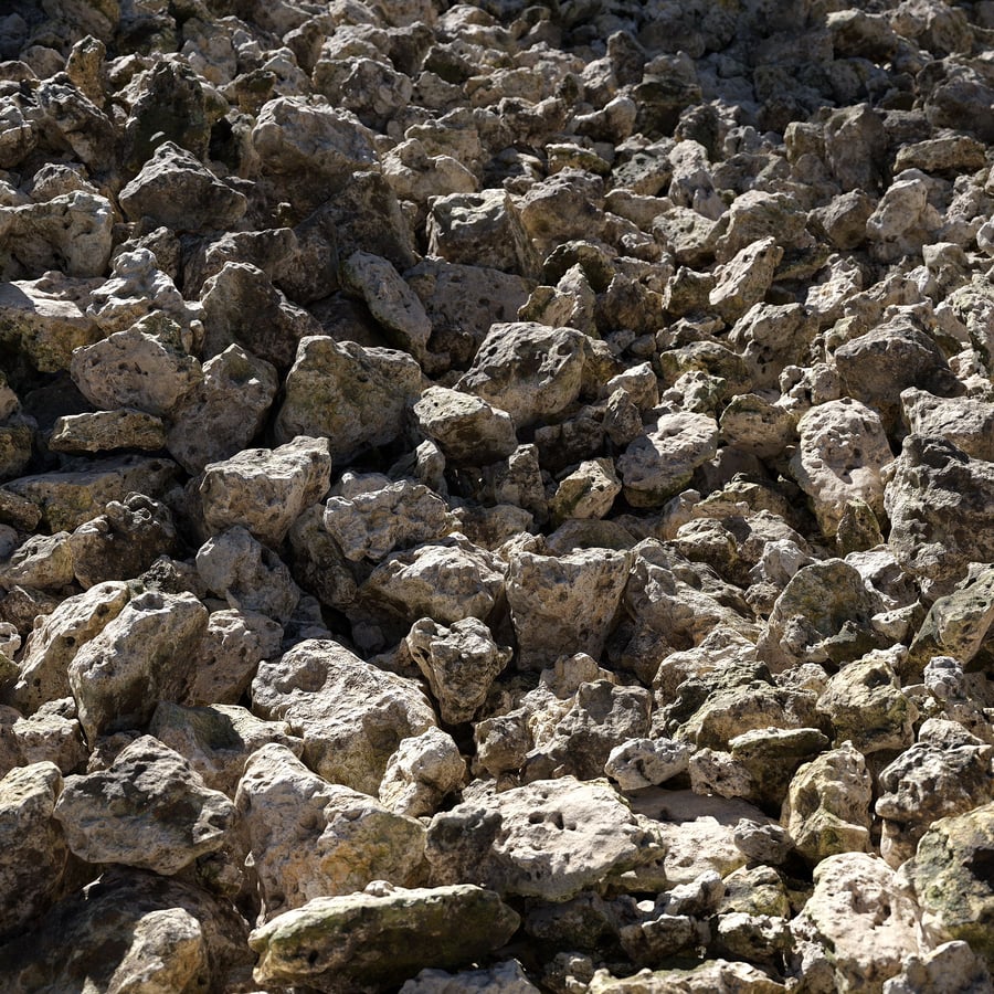 Collectie Mossy Limestone Rock Modellen