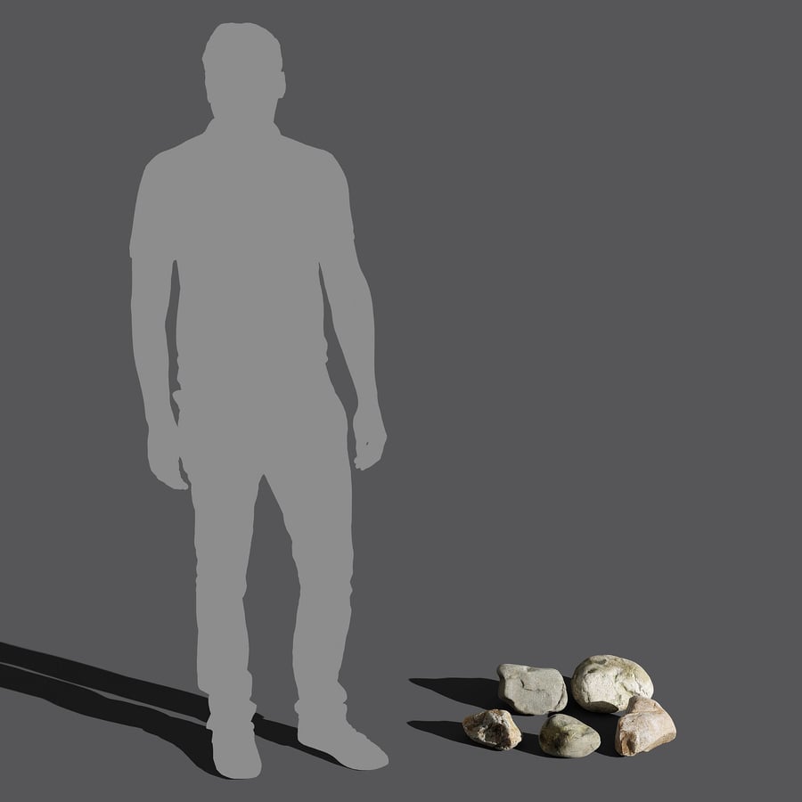 Ομαλή μονοχρωματική συλλογή μοντέλων River Stone