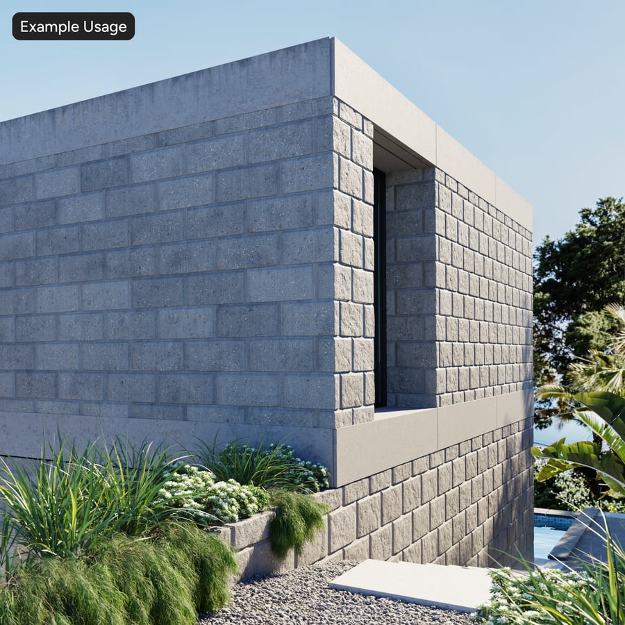 Pitted Running Concrete Block Wall Texture