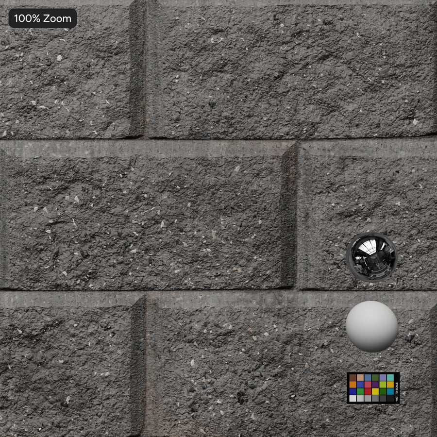 Pitted Running Concrete Block Wall Texture