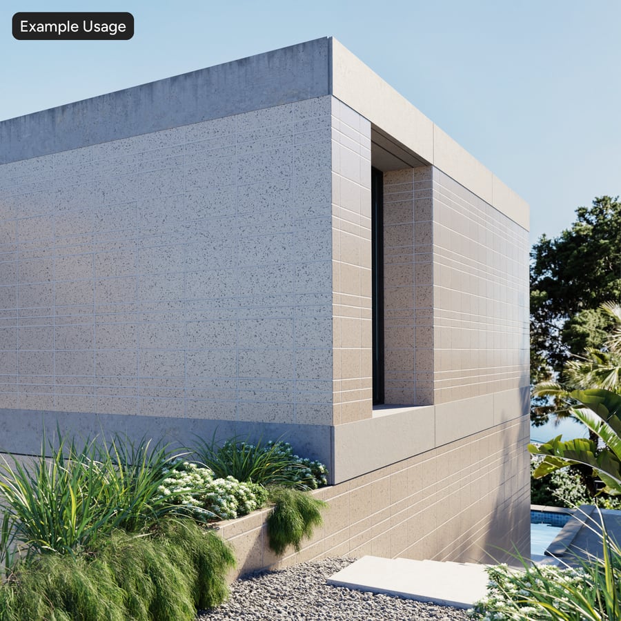 Polished Concrete Block Wall Texture, Beige