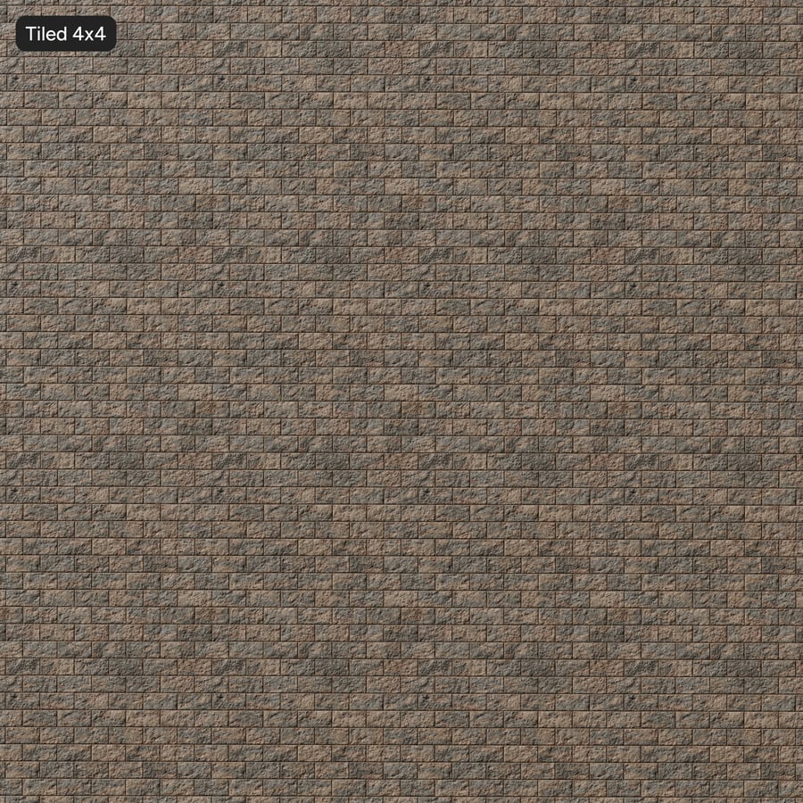 Split Face Running Concrete Block Wall Texture, Brown