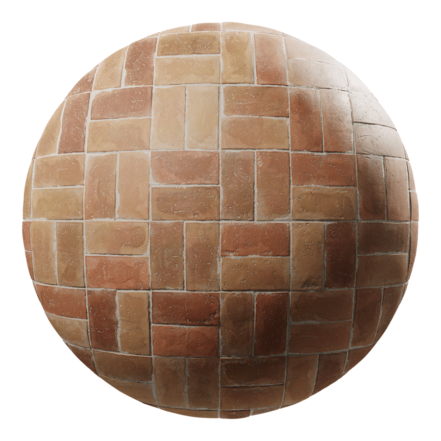 Basketweave Terracotta Raw Tile Texture, Light Orange