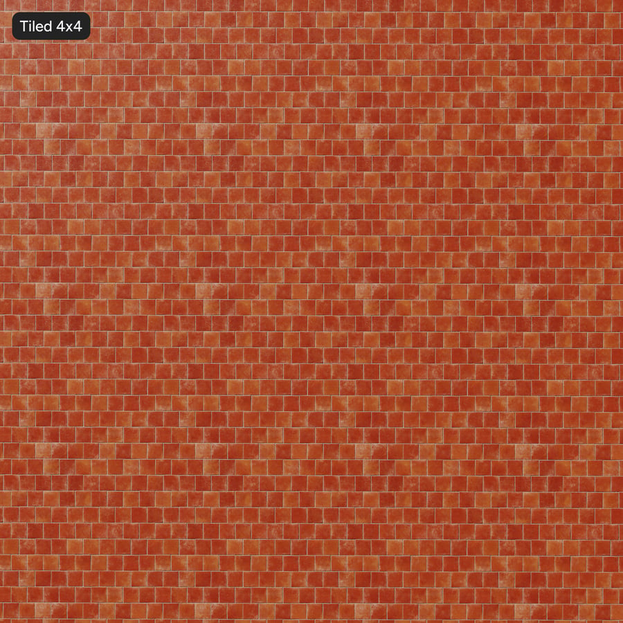 Square Offset Terracotta Matte Tile Texture, Röd Orange