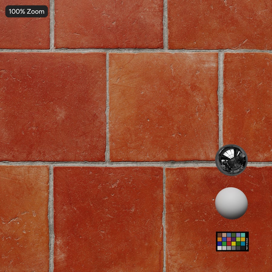 Square Offset Terracotta Matte Tile Texture, Röd Orange