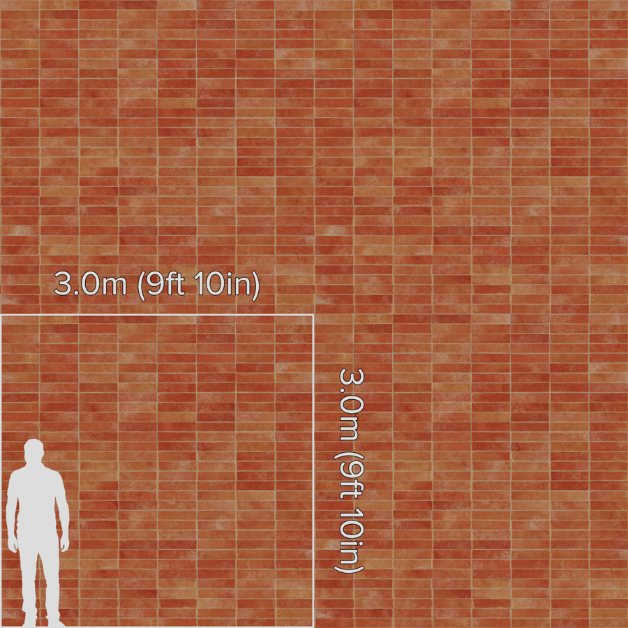 Rectangular Terracotta Matte Tile Texture, Orange