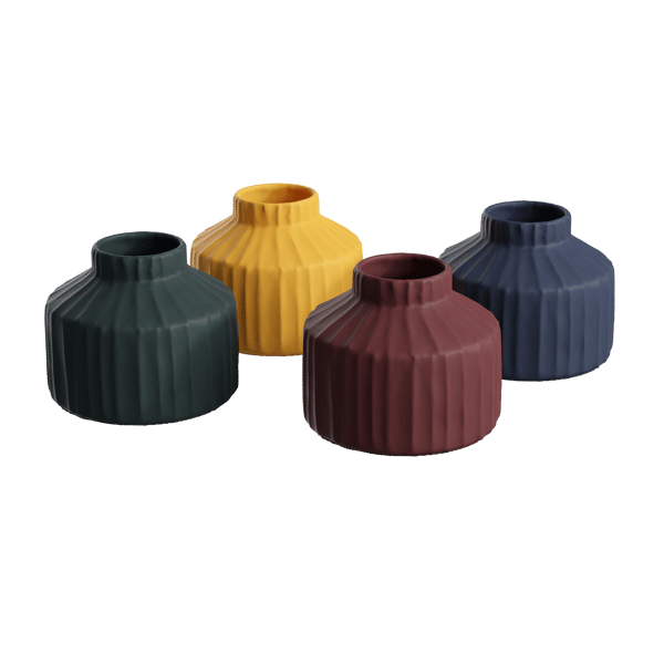 Modelos de vaso curto de cerâmica Origami