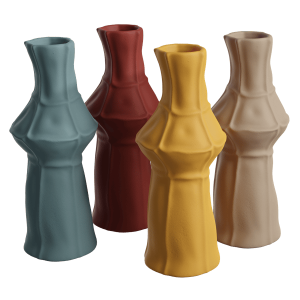 Modelos de vaso de cerâmica Torso Origami