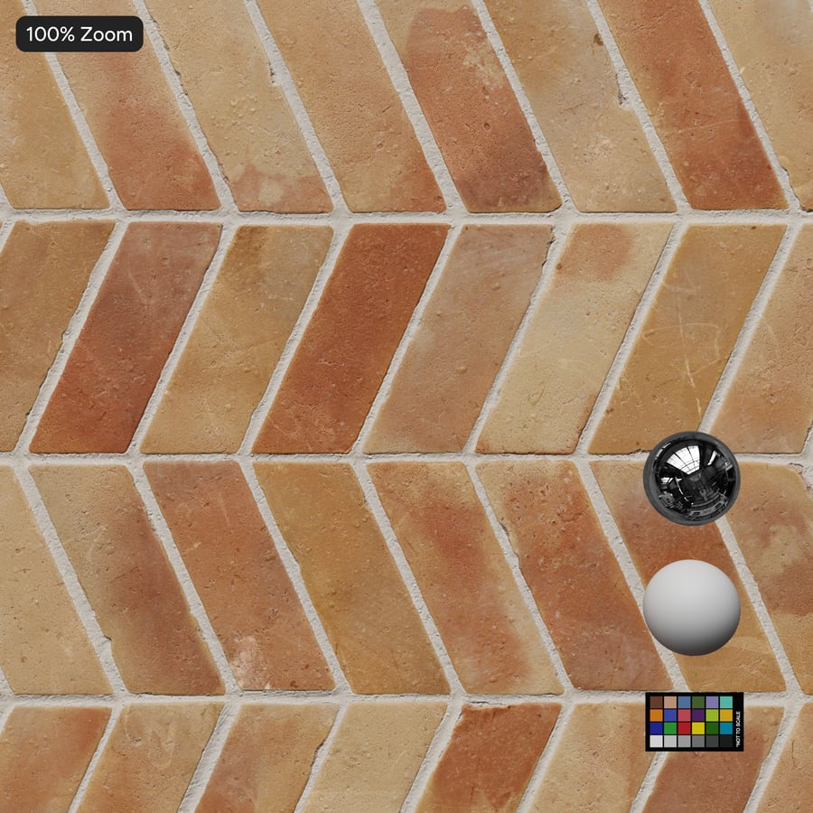 Chevron Terracotta Ham Karo Dokusu, Turuncu