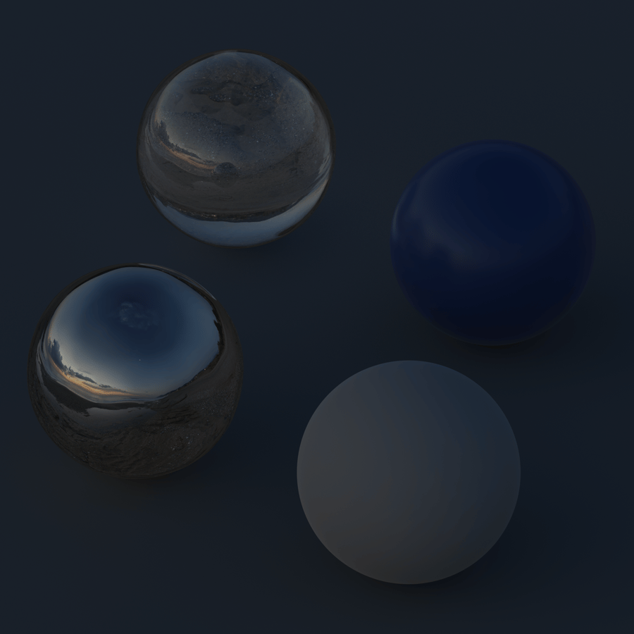 HDRI de exterior de praia durante a hora azul com céu limpo