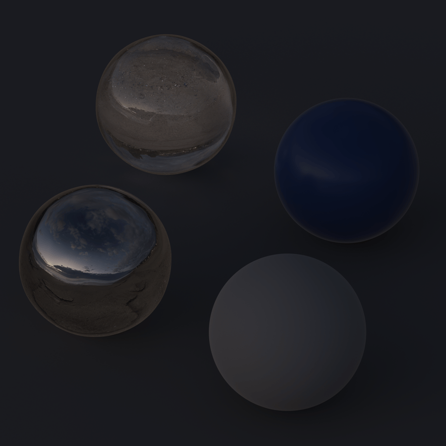 HDRI εξωτερικού χώρου με συννεφιασμένο ουρανό και μπλε ώρα στην παραλία