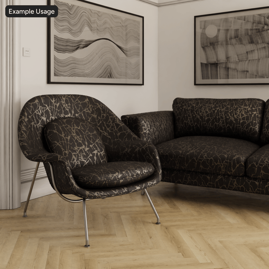 Tecido para estofos de cortinas jacquard animal, preto