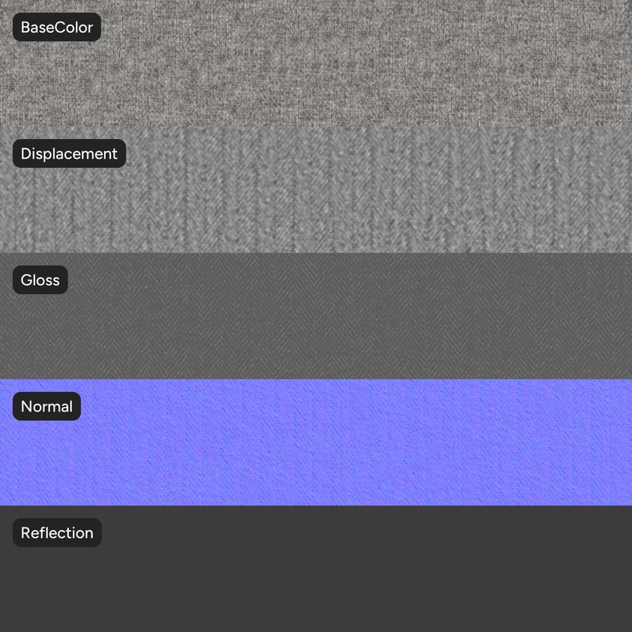 Plain Flat Upholstery Fabric Texture, Gray