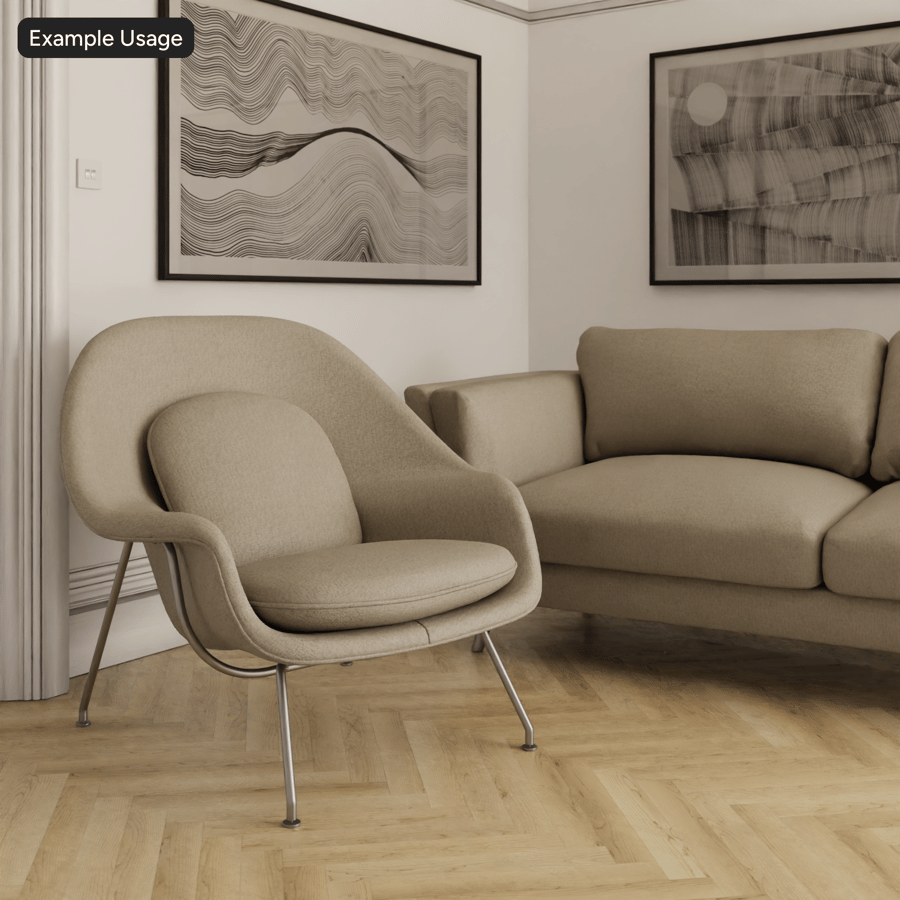 Tessuto da tappezzeria in ciniglia liscia, beige