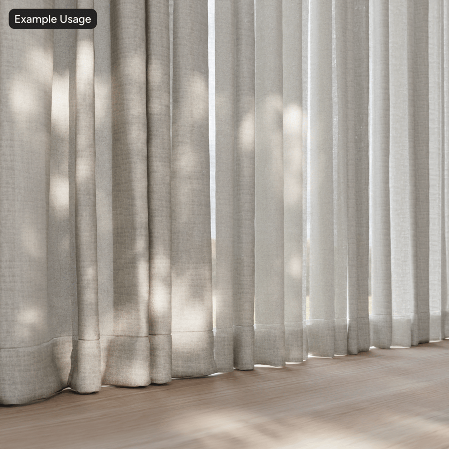Tecido para cortinas natural liso com textura de cortina, branco