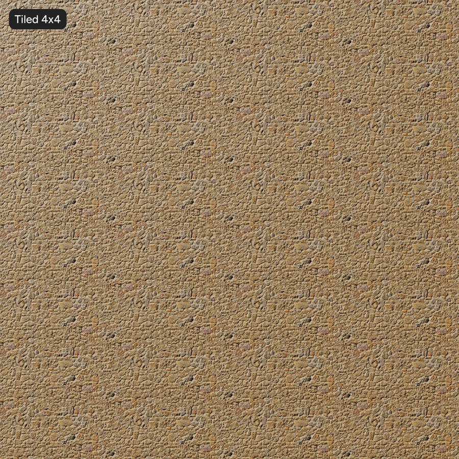 Textura de parede de pedra de entulho argamassada, ocre terroso