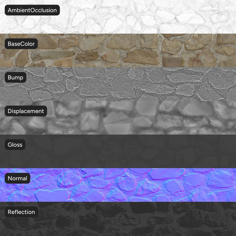 Textura de parede de pedra Rubble, bege arenoso