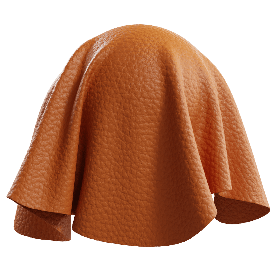 Cowhide Leather Fabric Texture, Orange