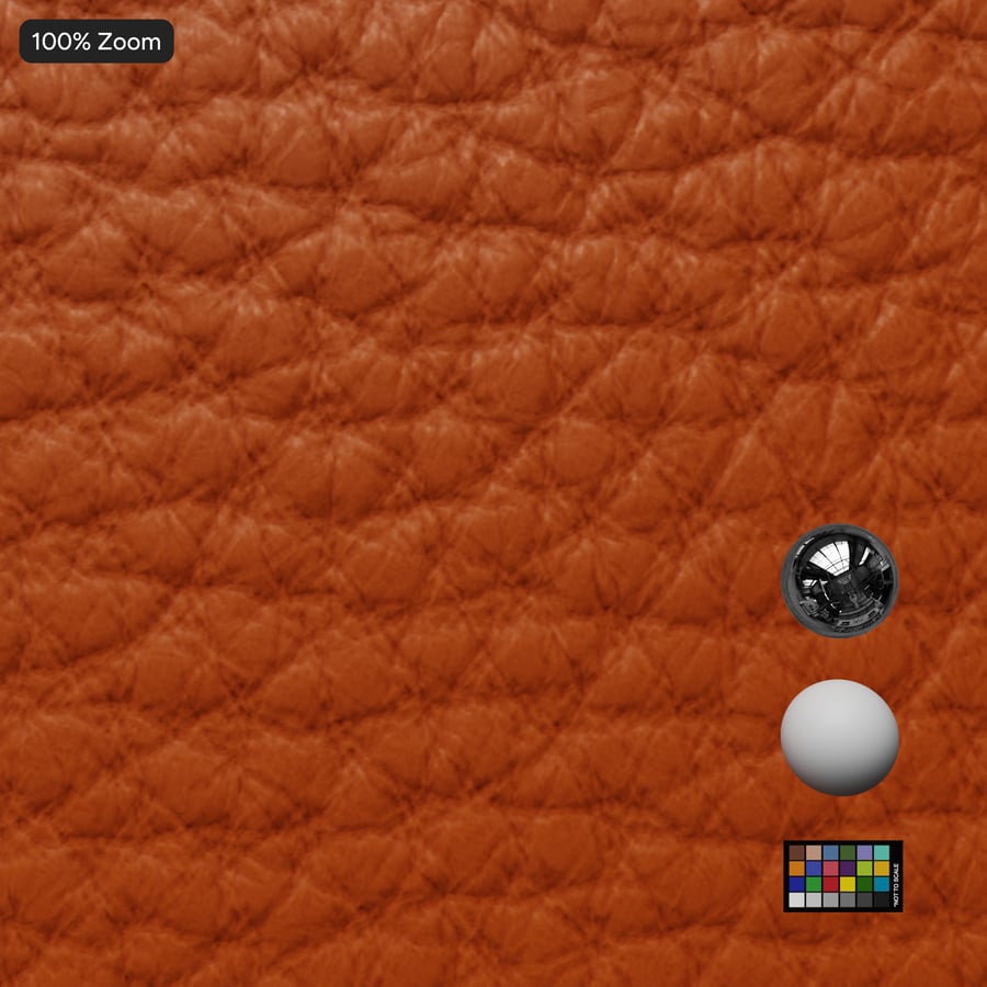 Cowhide Leather Fabric Texture, Orange