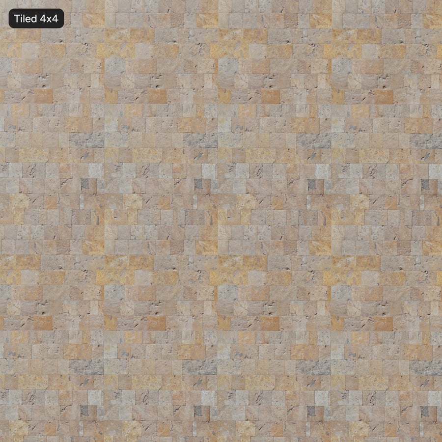 Raw Mosaic Stone Tile Texture, Light Brown