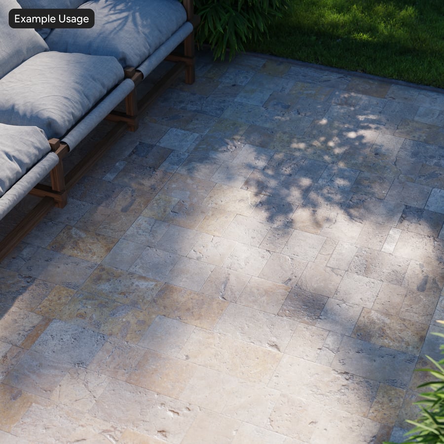 Raw Mosaic Stone Tile Texture, Light Brown