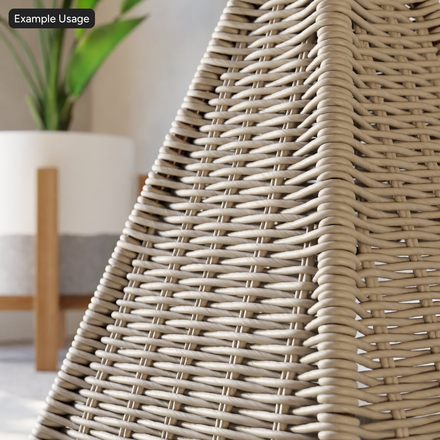 Unwrapped Rattan Wicker υφή, γκρι