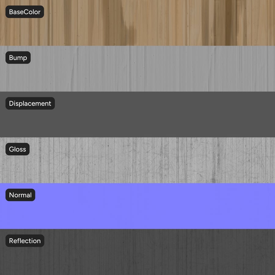 Unwrapped Wicker Texture, Striped