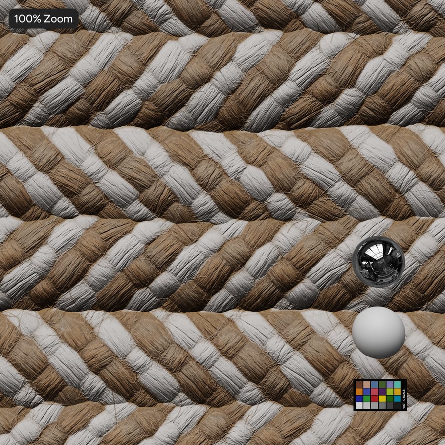 Chevron Jute Weave υφή, ριγέ