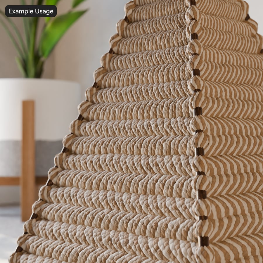 Chevron Jute Weave υφή, ριγέ