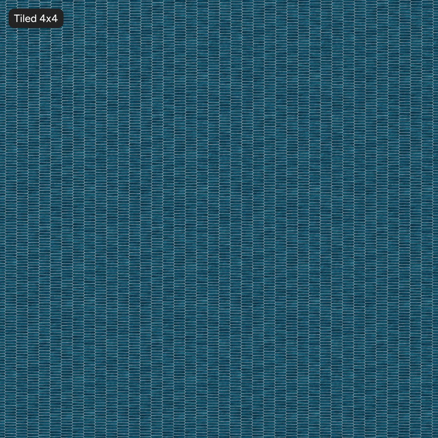 Picket Ceramic Glossy Tile Texture, Deep Aqua