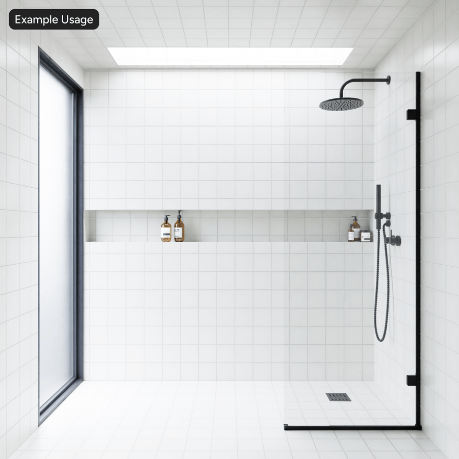 Kwadratowe błyszczące płytki ceramiczne, Eggshell White
