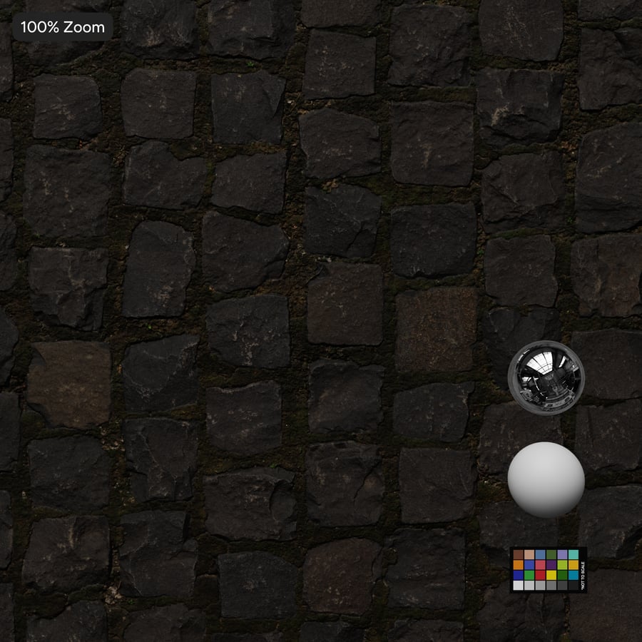 Square Cobblestone Texture, svart