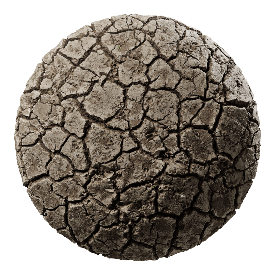 Heavily Cracked Dried Mud Texture