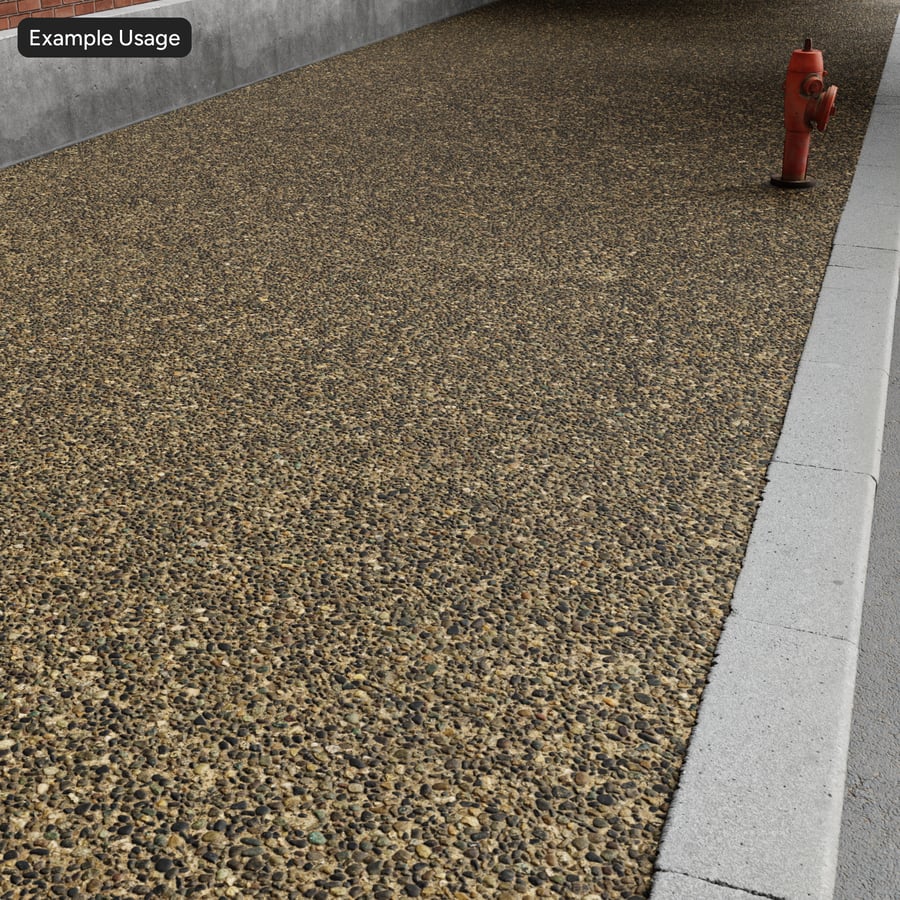 Worn Aggregate Paver Texture, Yellow