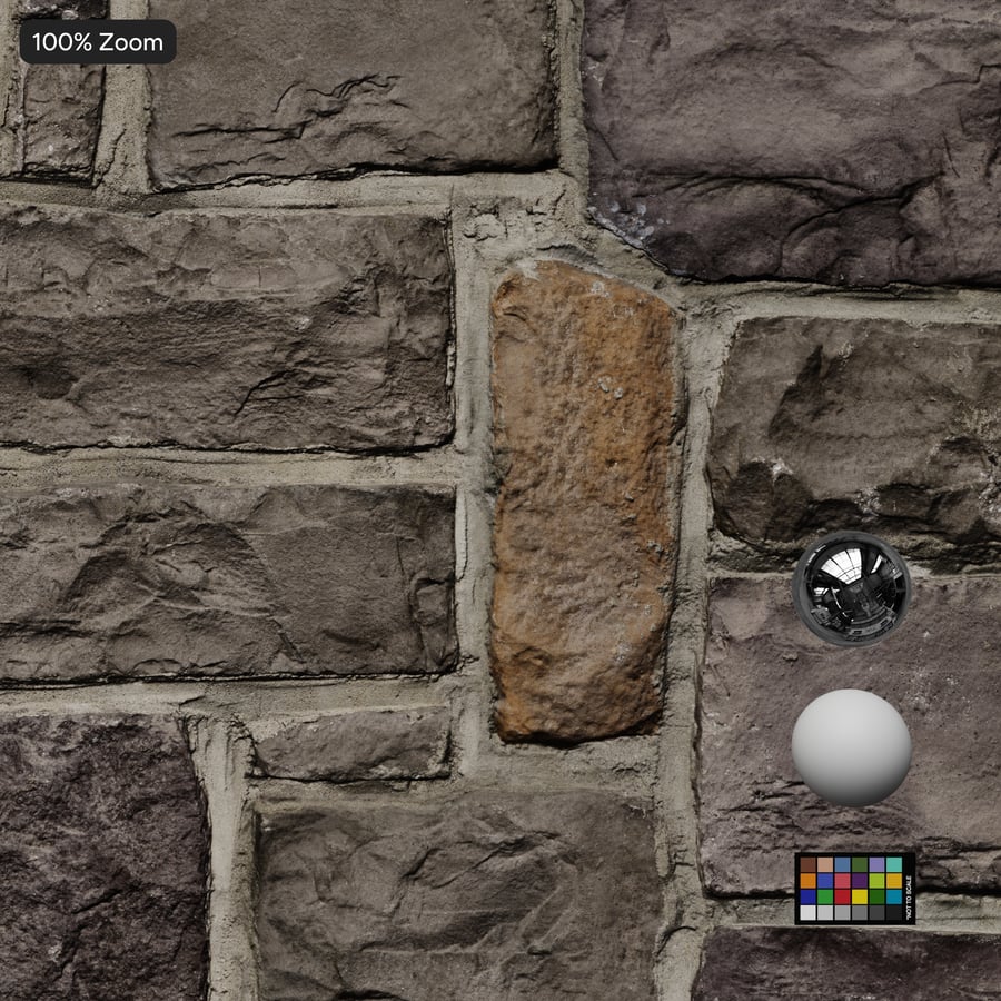 Ledger Stone Wall Texture, Mixed Gray