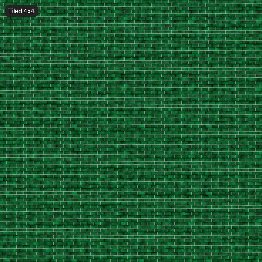 Azulejo retangular Offset de cerâmica com textura brilhante, verde esmeralda