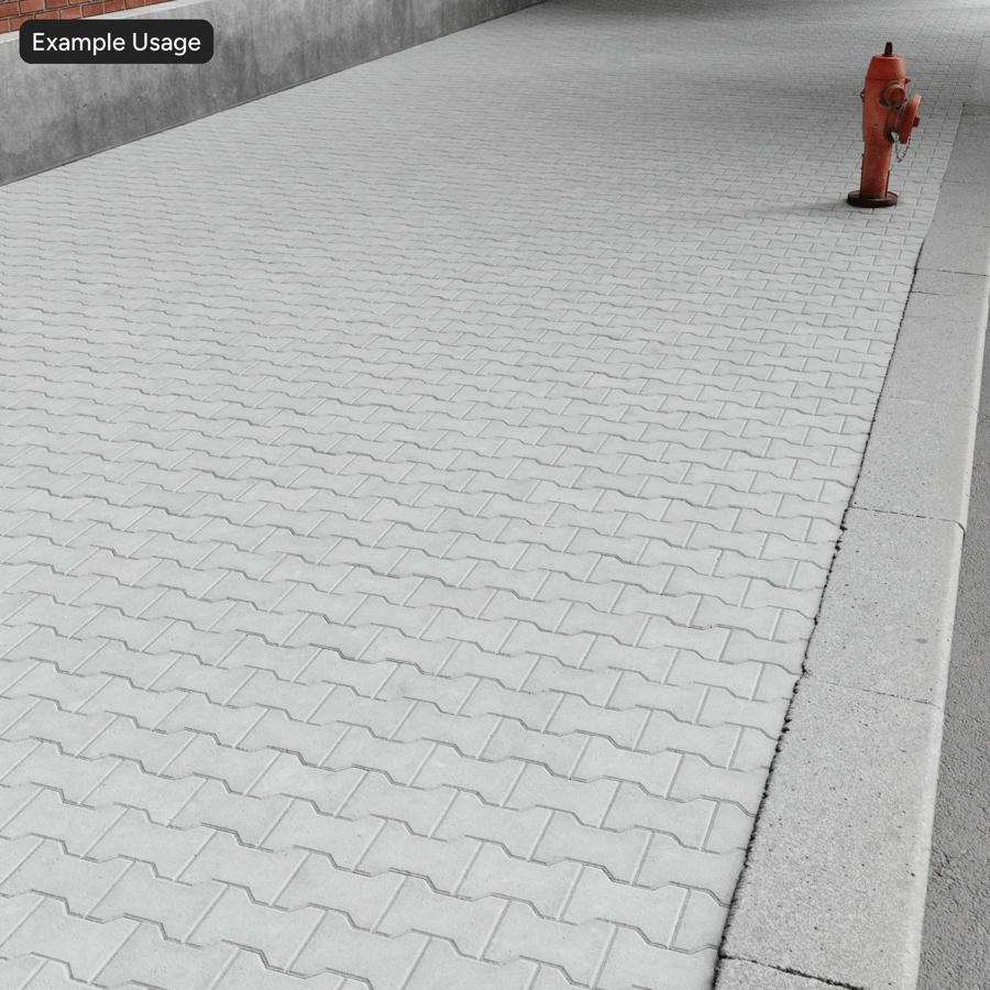 Dumbbell Paver Texture, Grey