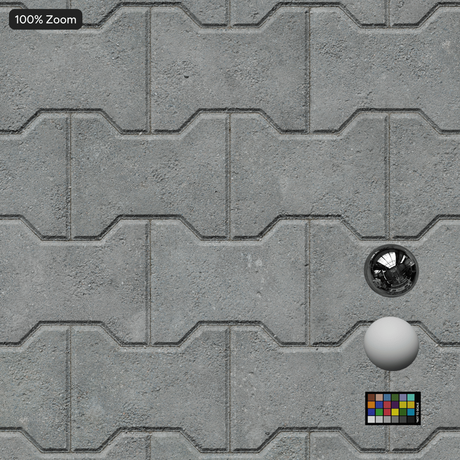 Dumbbell Paver Texture, Grey