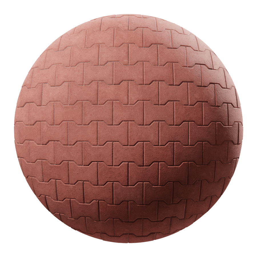 Dumbbell Paver Texture, Red