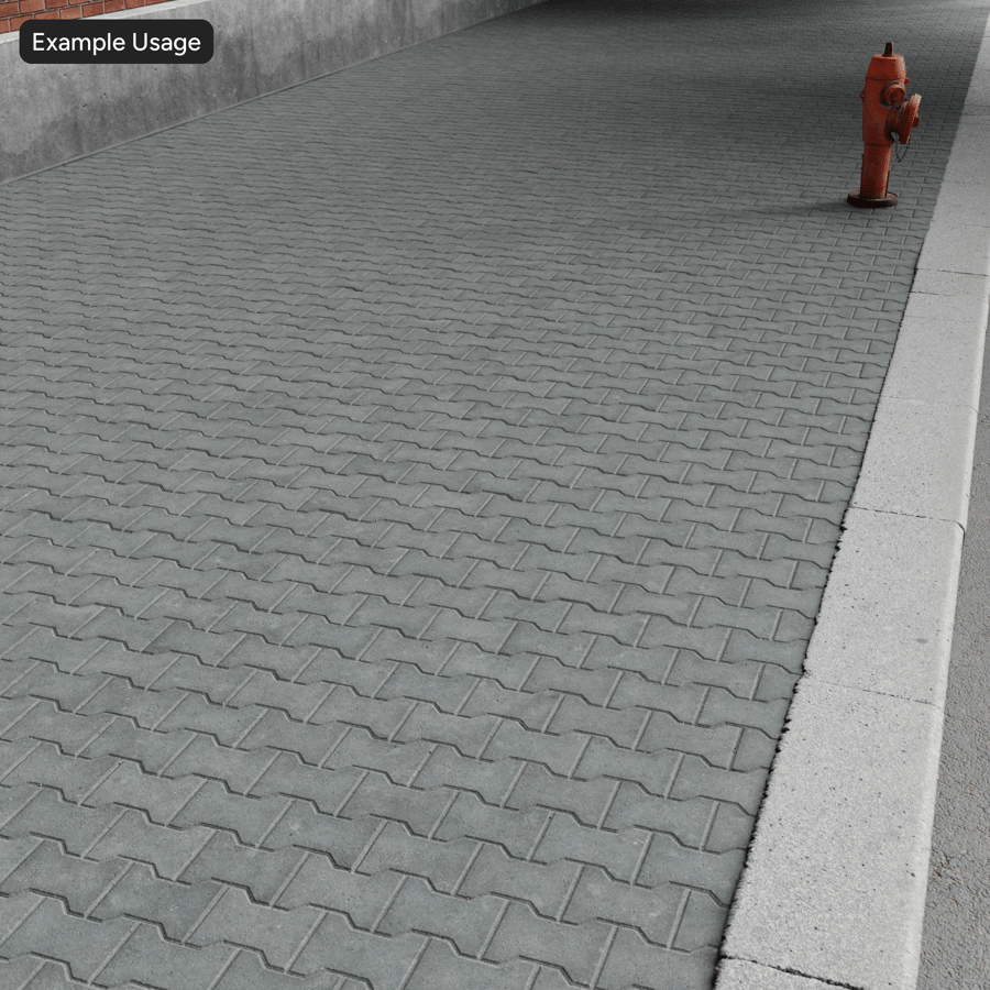 Dumbbell Paver Texture, Black