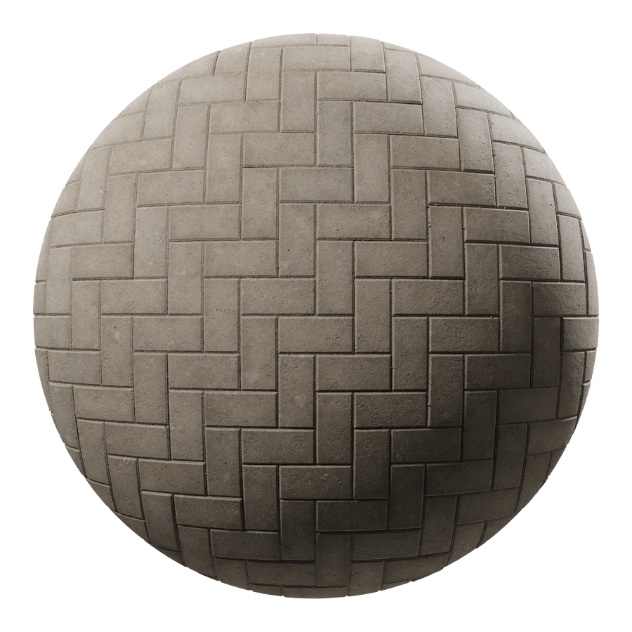 Herringbone Concrete Paver Texture, Grey