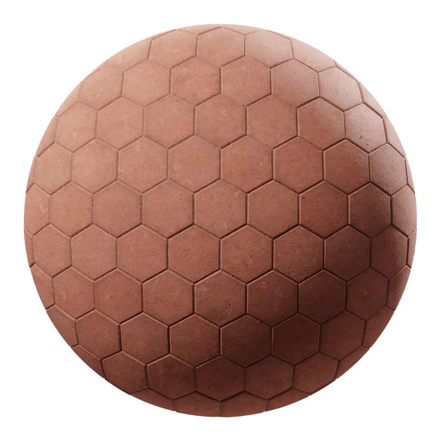 Hexagonal Paver Texture, Red