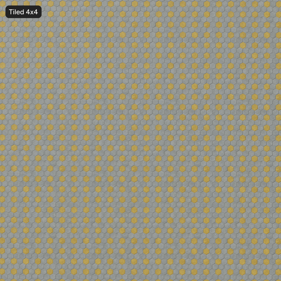 Hexagonal Paver Texture, Yellow Dotted