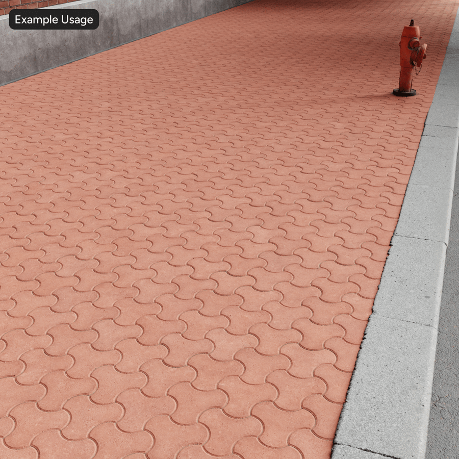 Milano Paver Texture, vermelho